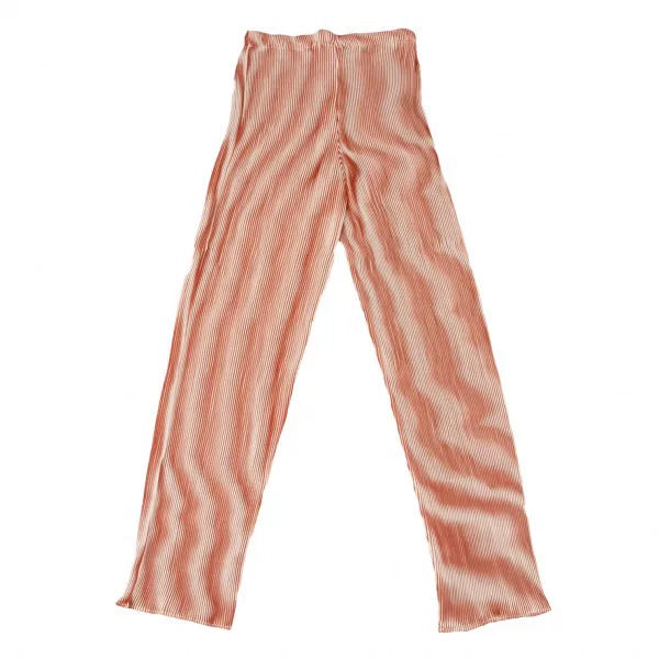 Issey Miyake Vintage Orange Ripple Pleated Pants