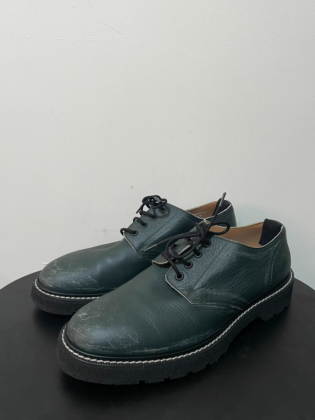 Maison Margiela Green Derby Shoes
