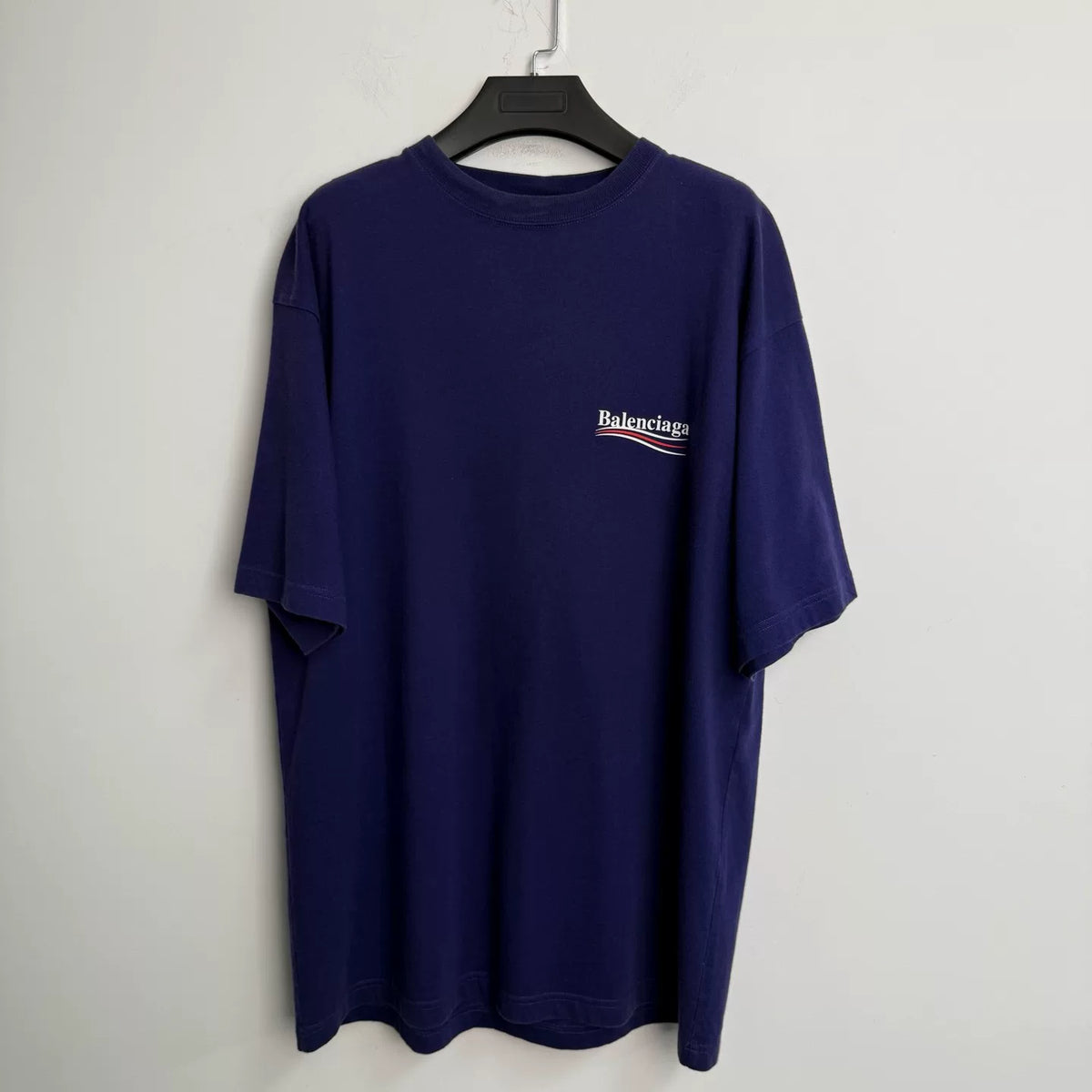 Balenciaga Blue Cola Logo Short Sleeve T-Shirt
