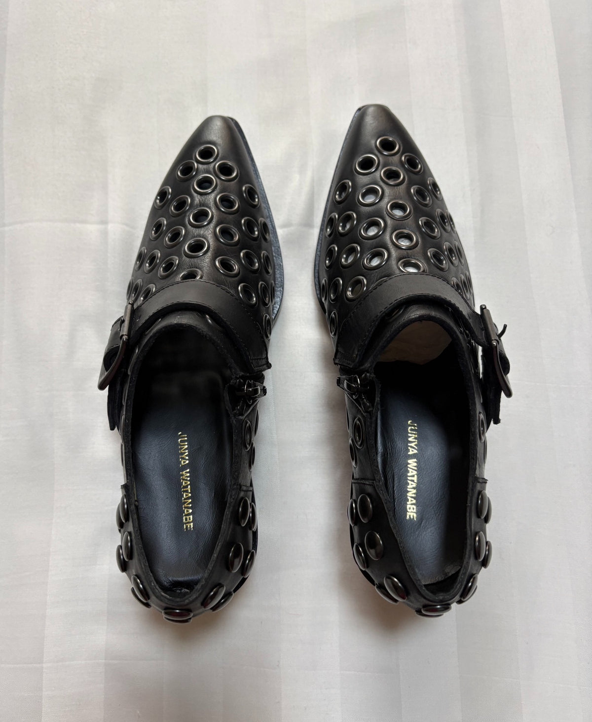 Junya Watanabe Shoes Runway Style Studded Cut-Out Pointed-Toe Shoes