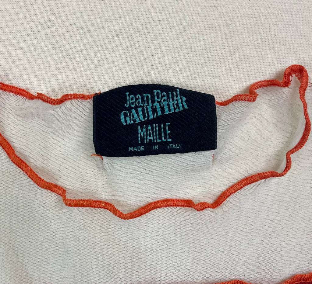 1996 Spring/Summer Jean Paul Gaultier Cyberbaba Cyber Hippie Tribal Tattoo Mesh Tattoo Top