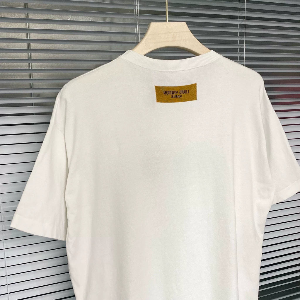 Louis Vuitton SS23 Knit Short Sleeve Logo White Shirt