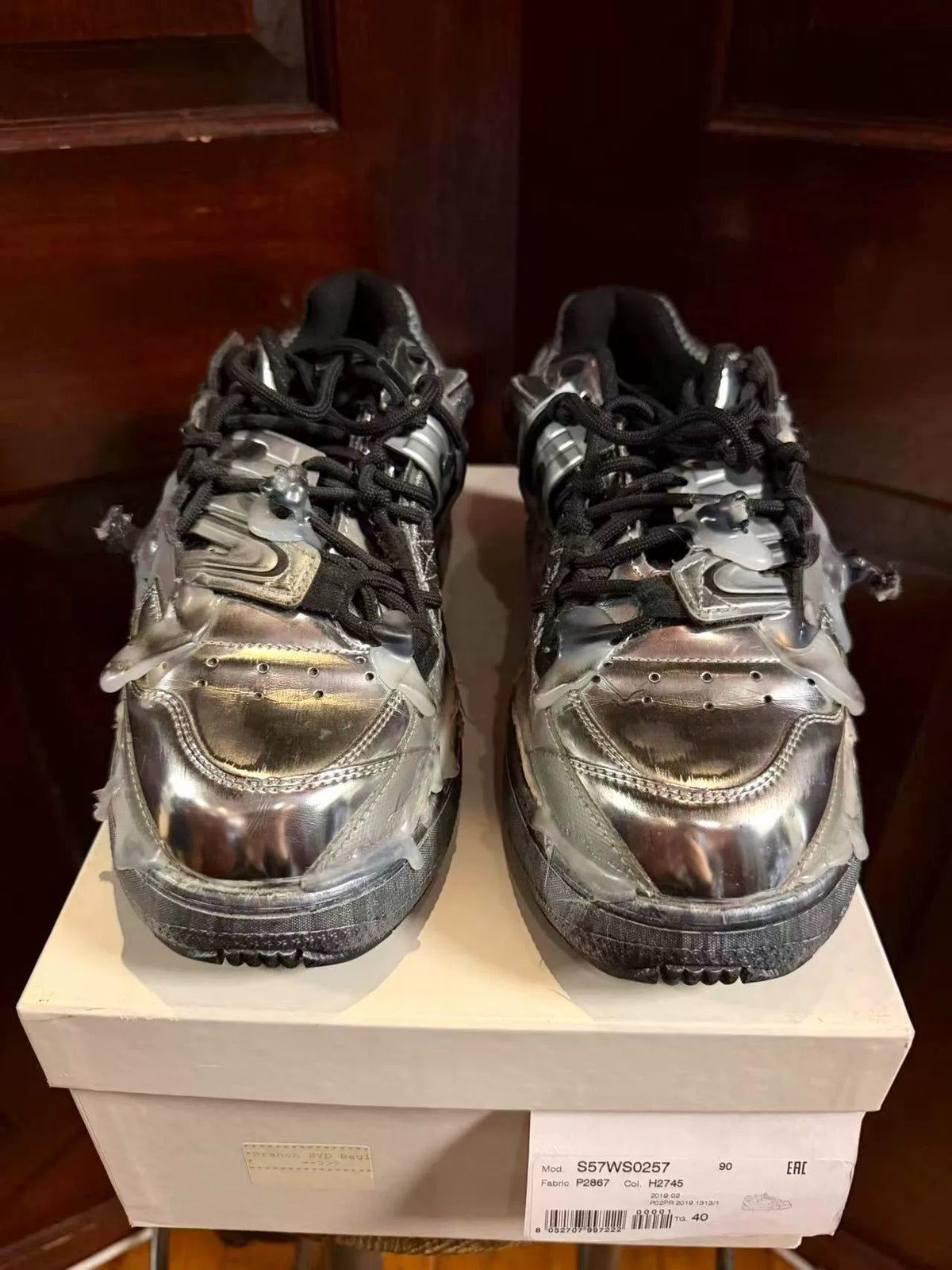 Maison Margiela FW19 Silver Fusion Sneakers