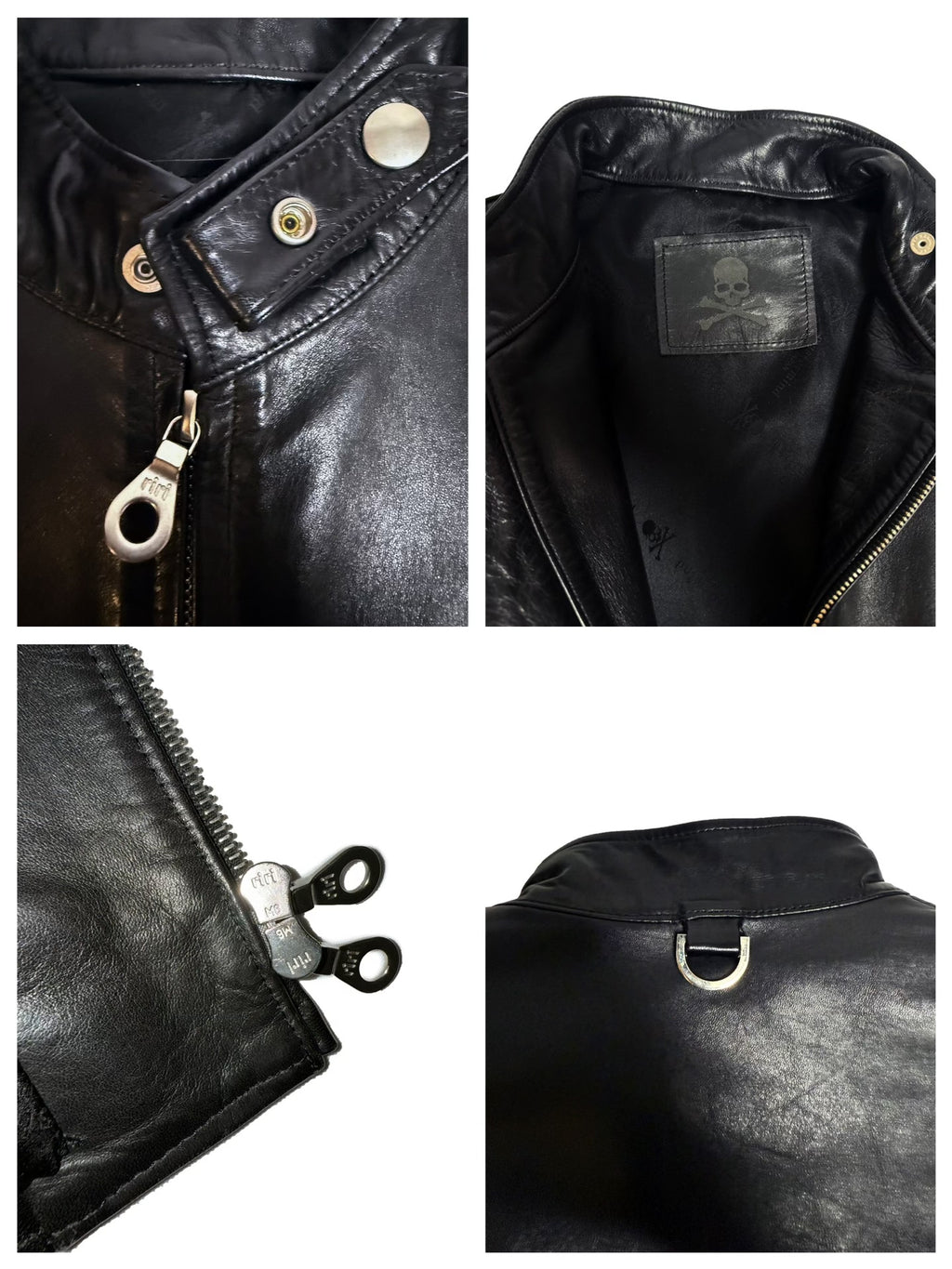 Mastermind Japan Embroidered Skull Leather Logo Jacket
