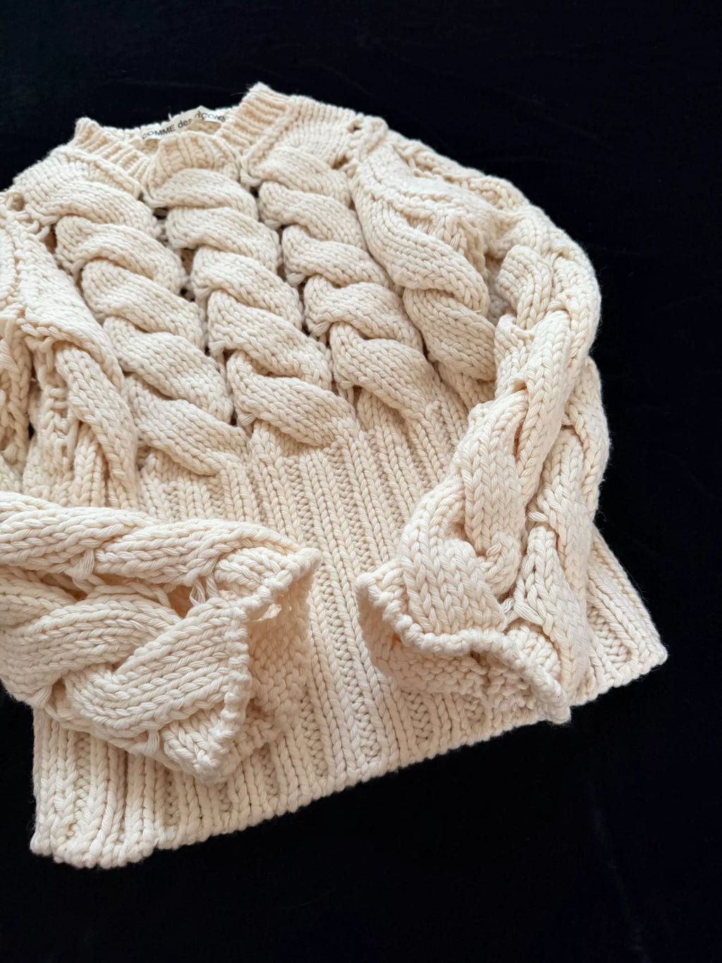 Comme des Garçons Rei Kawakubo mainline cable-knit pullover sweater