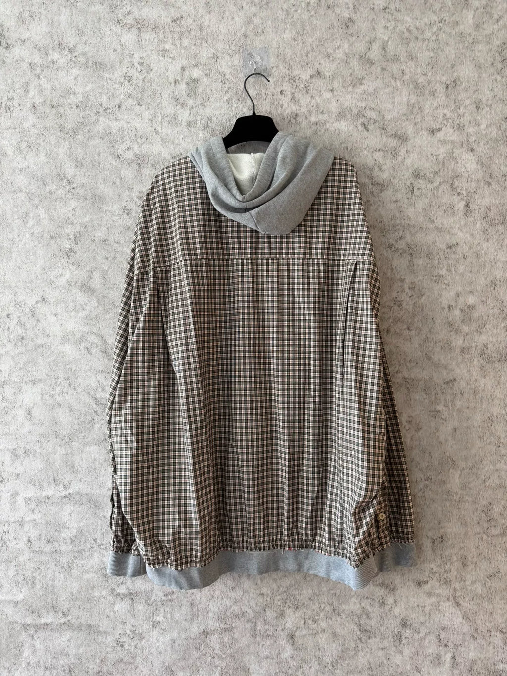 Balenciaga FW25 Embroidered Plaid Faux Layered Jacket