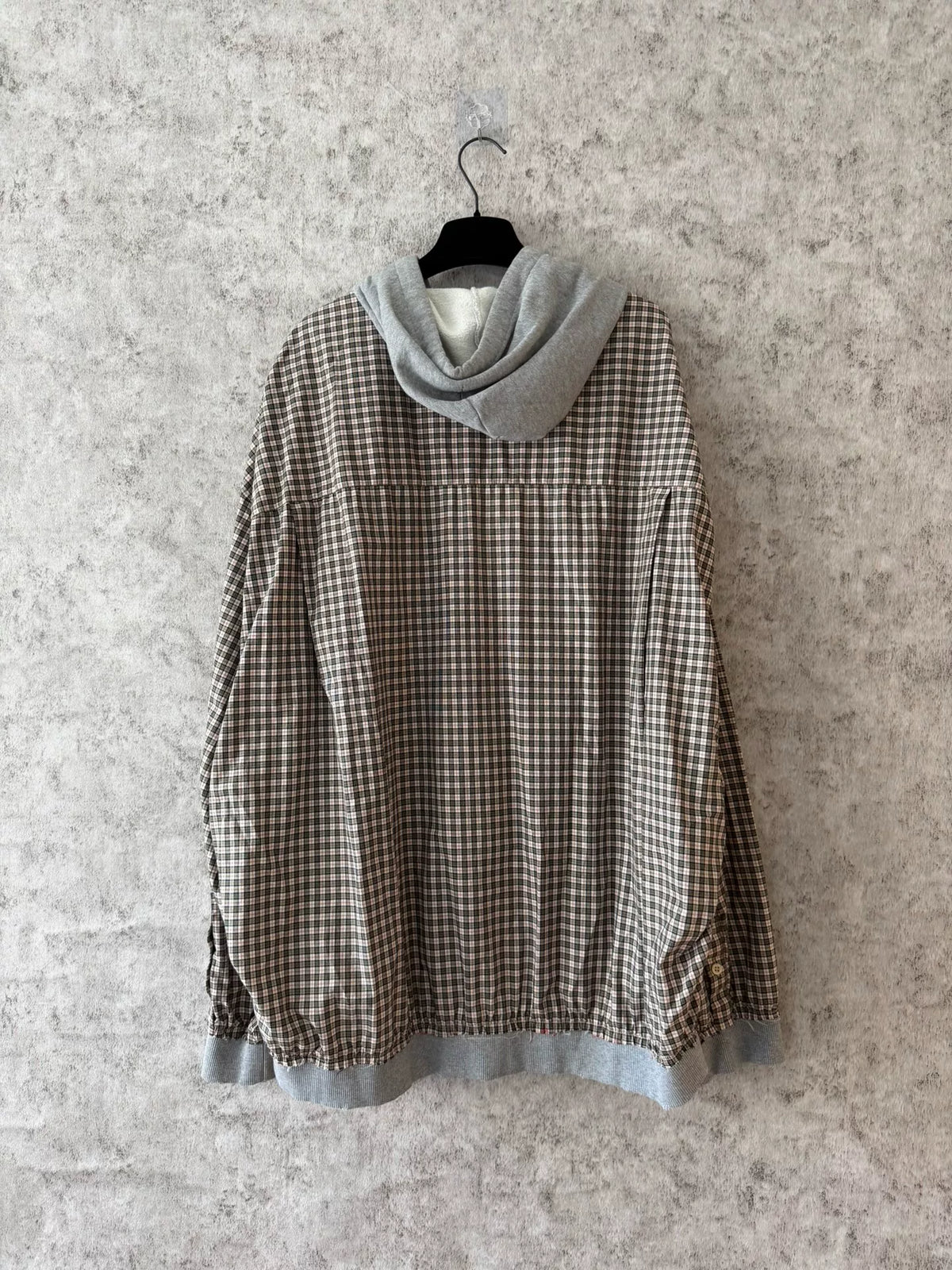 Balenciaga FW25 Embroidered Plaid Faux Layered Jacket