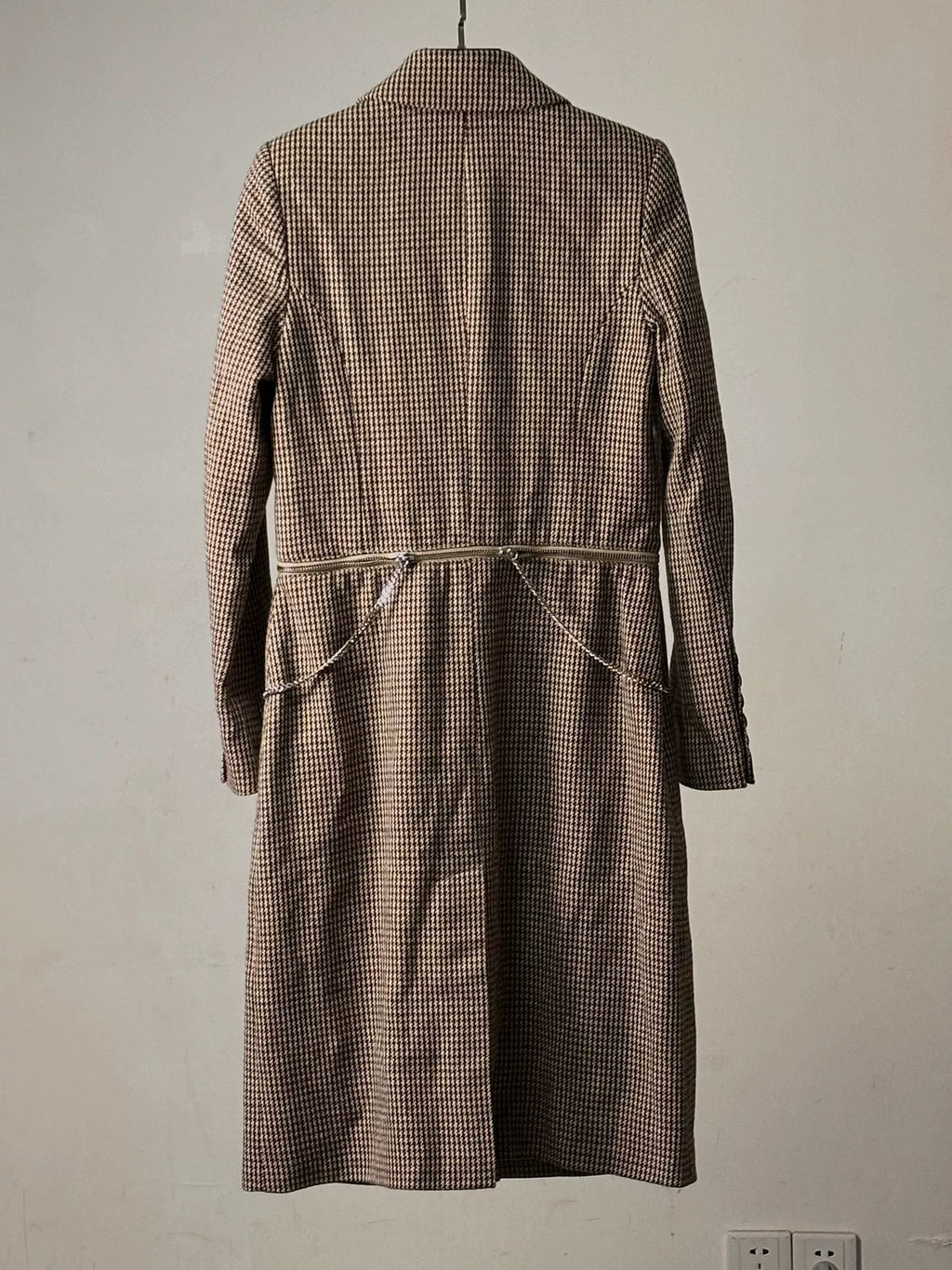 Alexander McQueen | F/W12 Houndstooth Wool Zip Coat