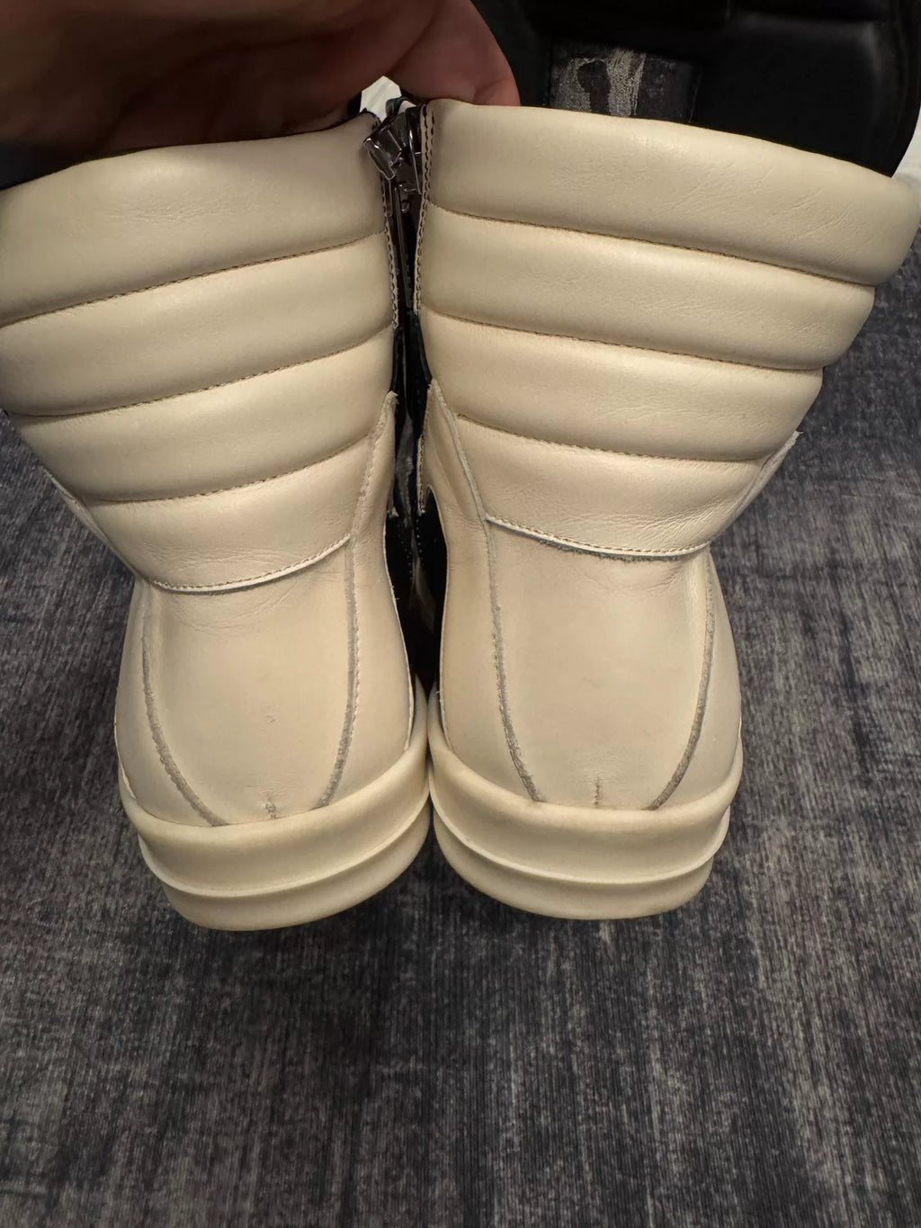 Rick Owens leather high-top sneakers