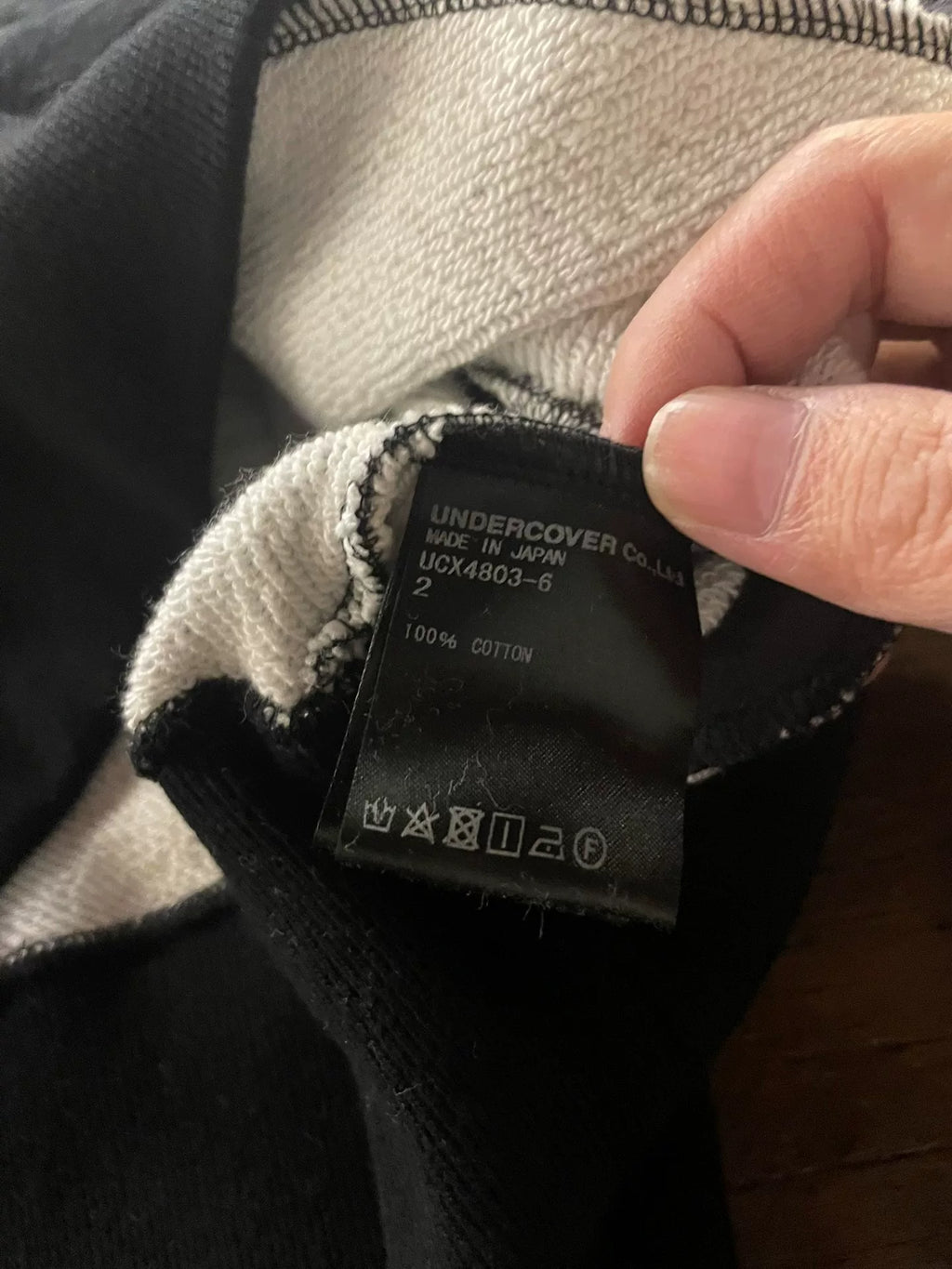 Undercover × VALENTINO Black Time Traveler Print Cotton Sweatshirt