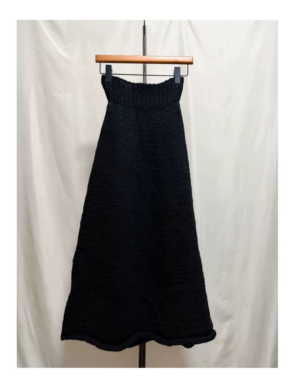 Comme Des Garcons Tricot Midi Black Skirt