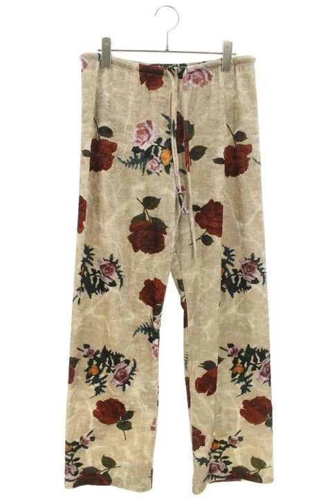 Dries Van Noten Floral Velvet Trousers