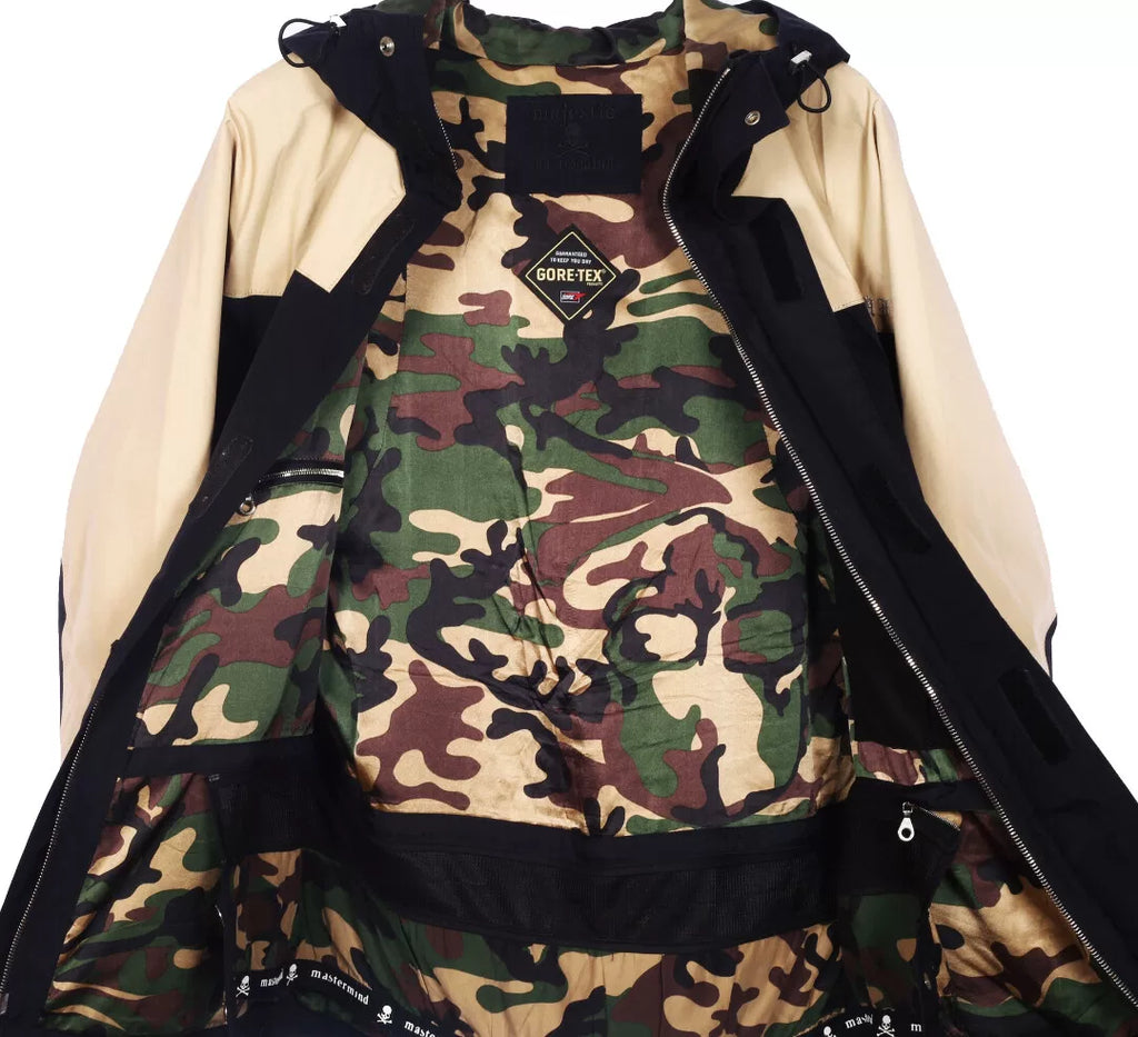 Mastermind Japan Shell Mainline Gore-Tex Silver Skull Embroidered Camo Jacket