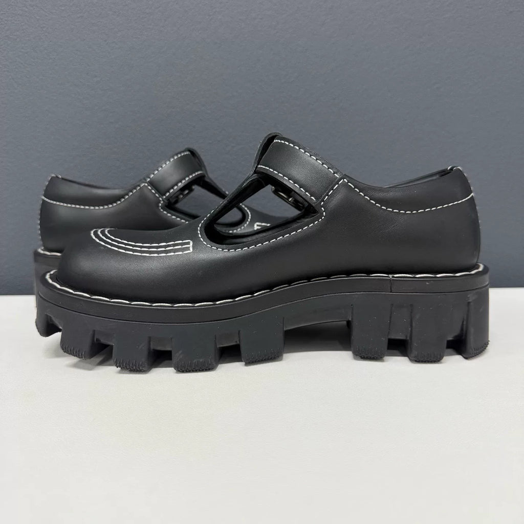 Louis Vuitton Checker Platform Loafers Black Shoes