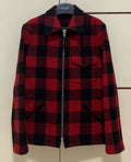 Saint Laurent 13FW Pocket Red Black Plaid Wool Flannel Jacket