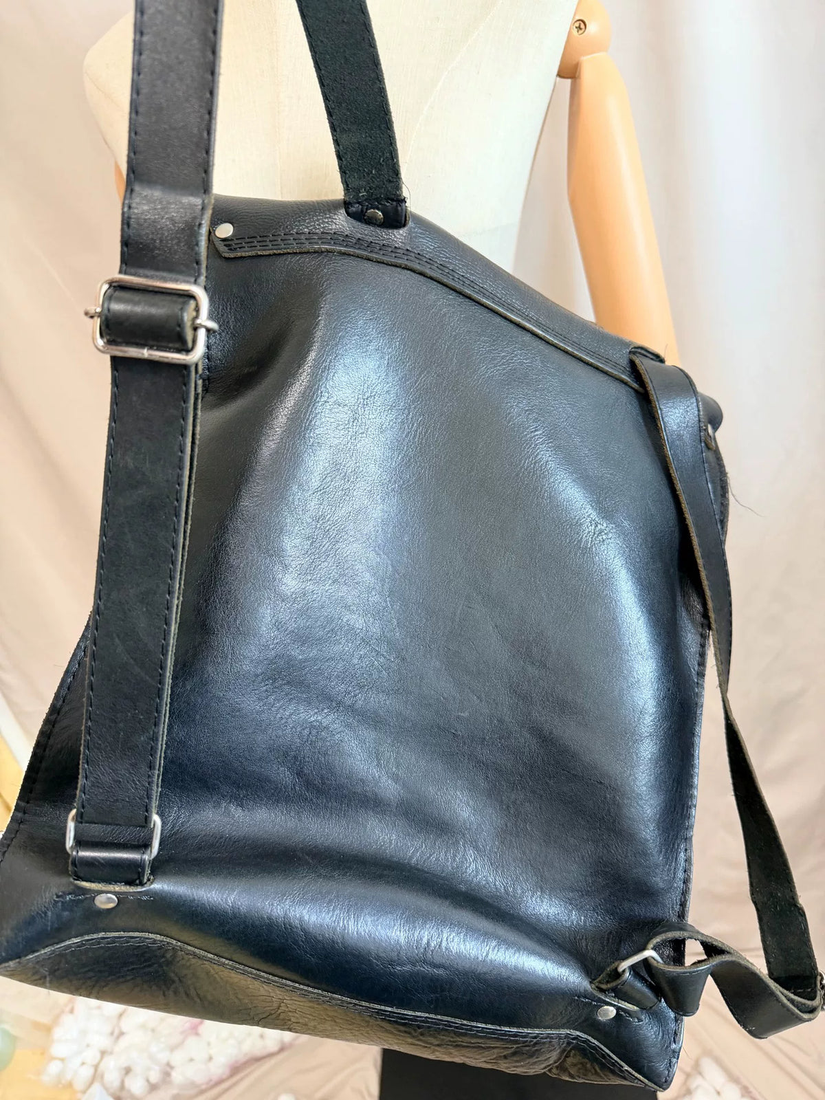 Yohji Yamamoto Backpack Handbag Leather Bag