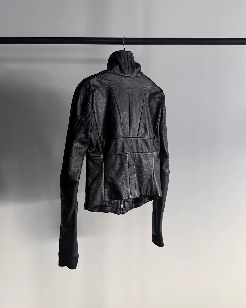 2010s EKAM Stand-Collar Lambskin Zip-Up Jacket