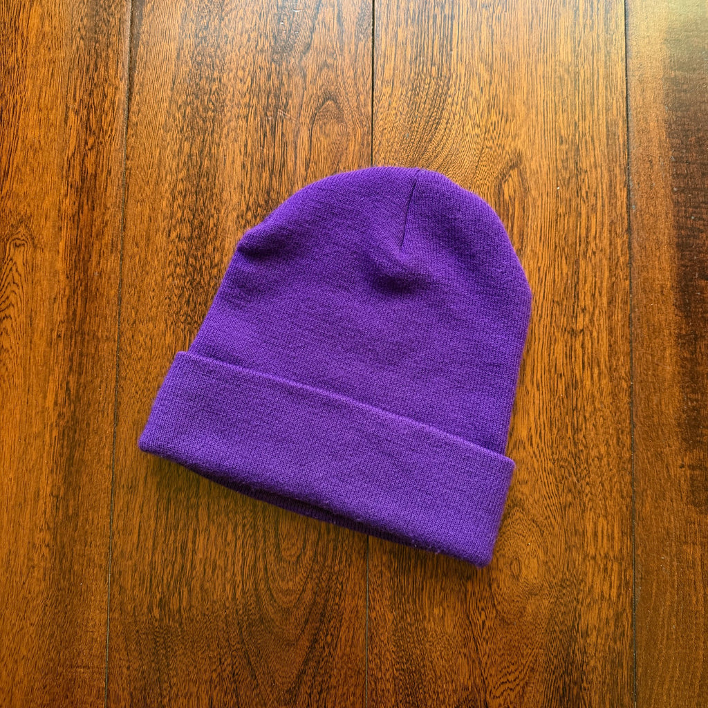 Chrome Hearts Purple Sanskrit Embroidered Beanie