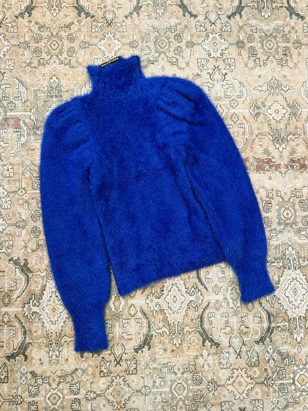 Balenciaga Blue Fuzzy Sweater