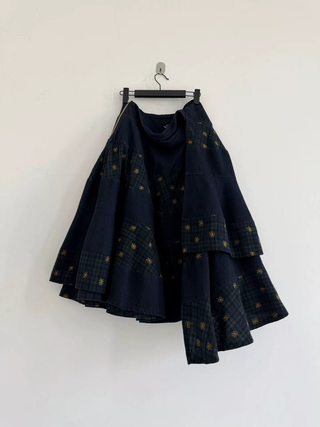 Comme Des Garcons Rei Kawakubo 2017 Tricot line patchwork embroidered skirt