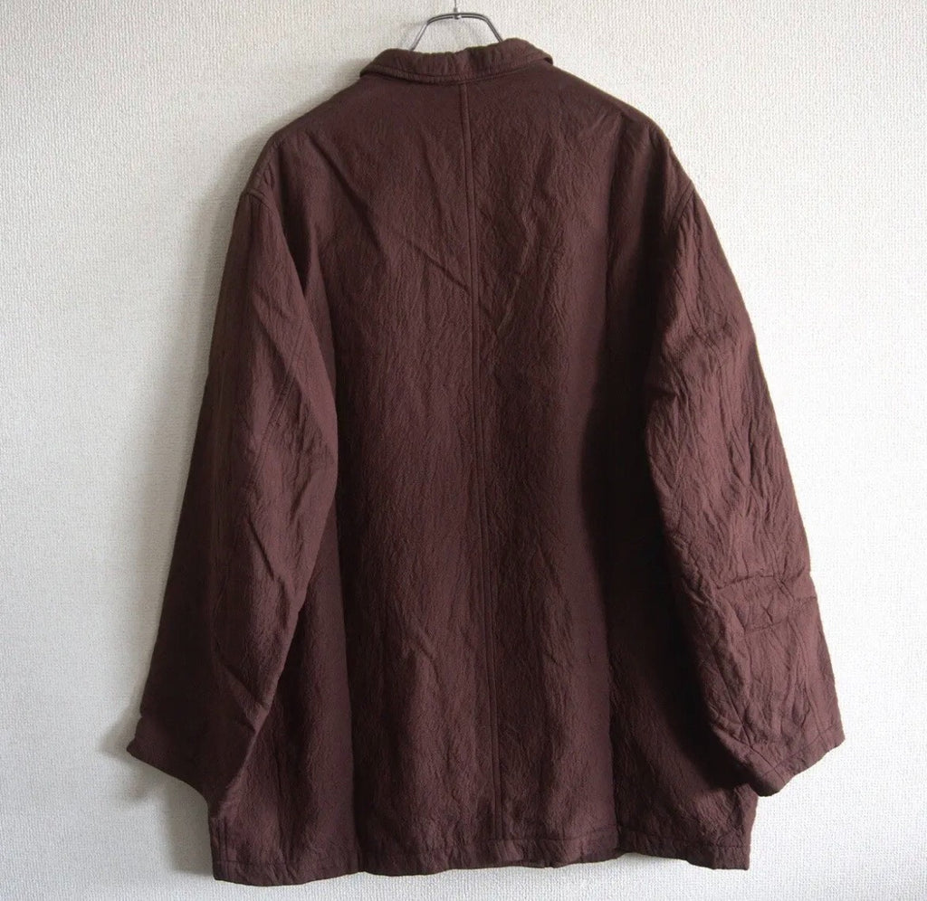 Yohji Yamamoto 1990s Silk Wool Stand-Collar Coat