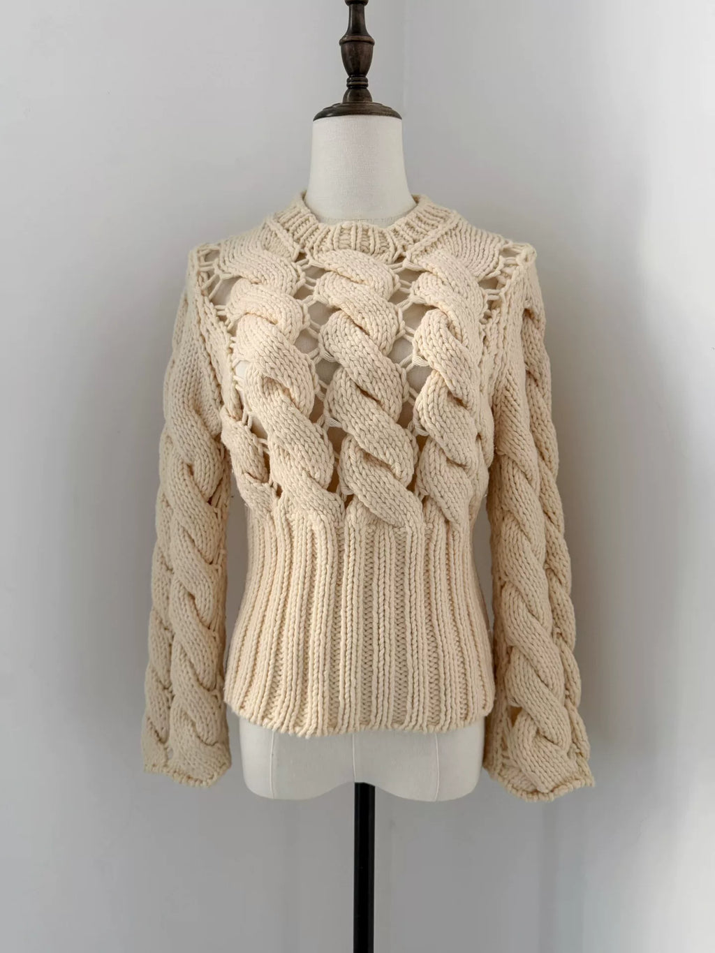 Comme des Garçons Rei Kawakubo mainline cable-knit pullover sweater