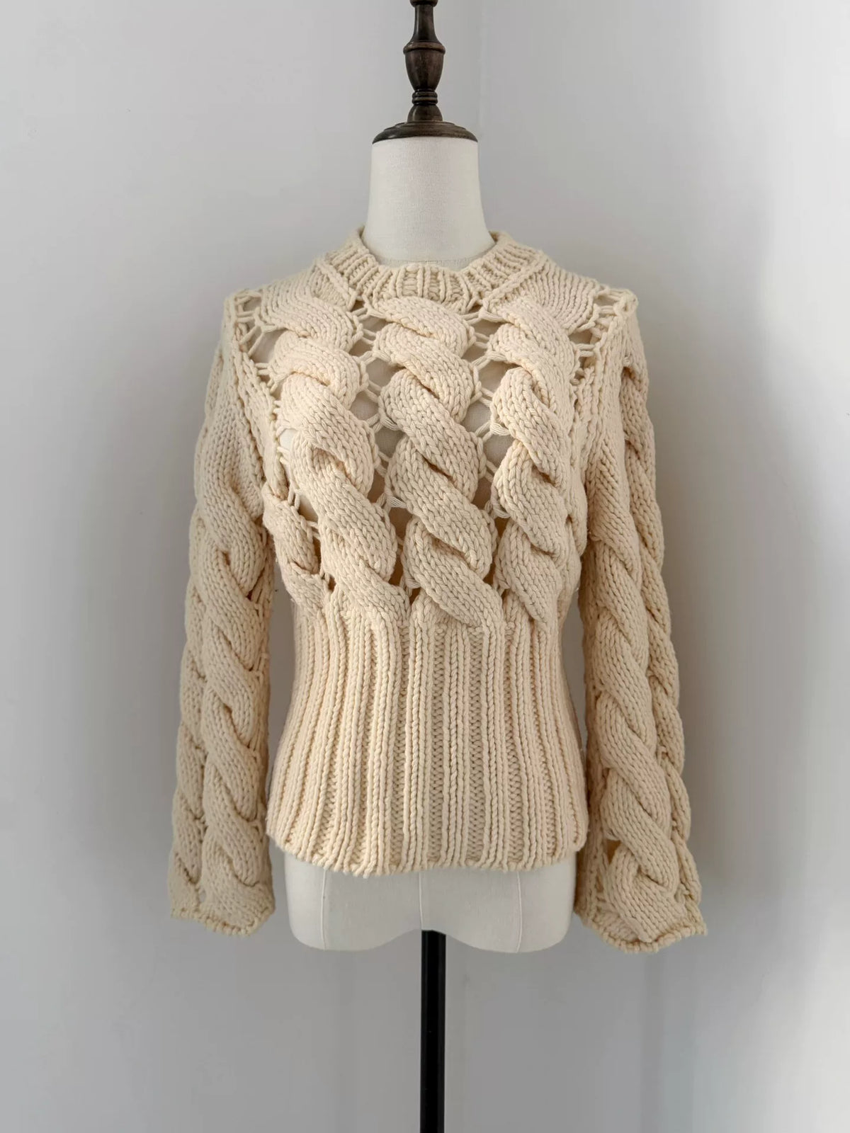 Comme des Garçons Rei Kawakubo mainline cable-knit pullover sweater