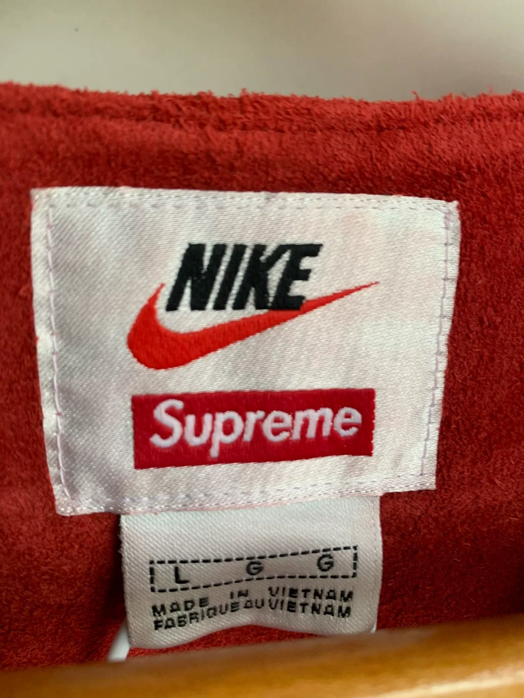 Nike x Supreme FW19 Leather Baseball Jacket