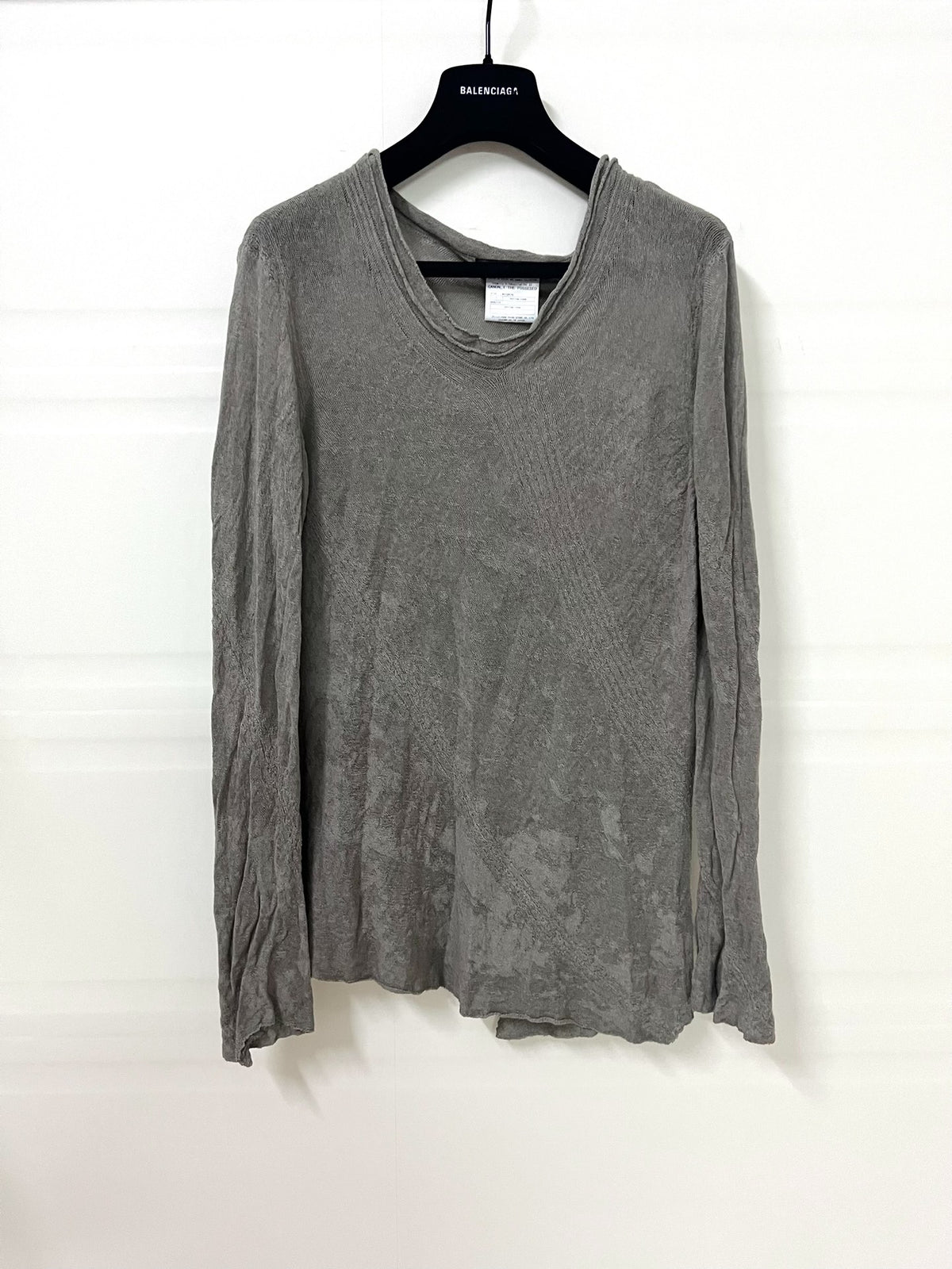 Julius_7 Knit Texture Base Layer Long-Sleeve T-Shirt