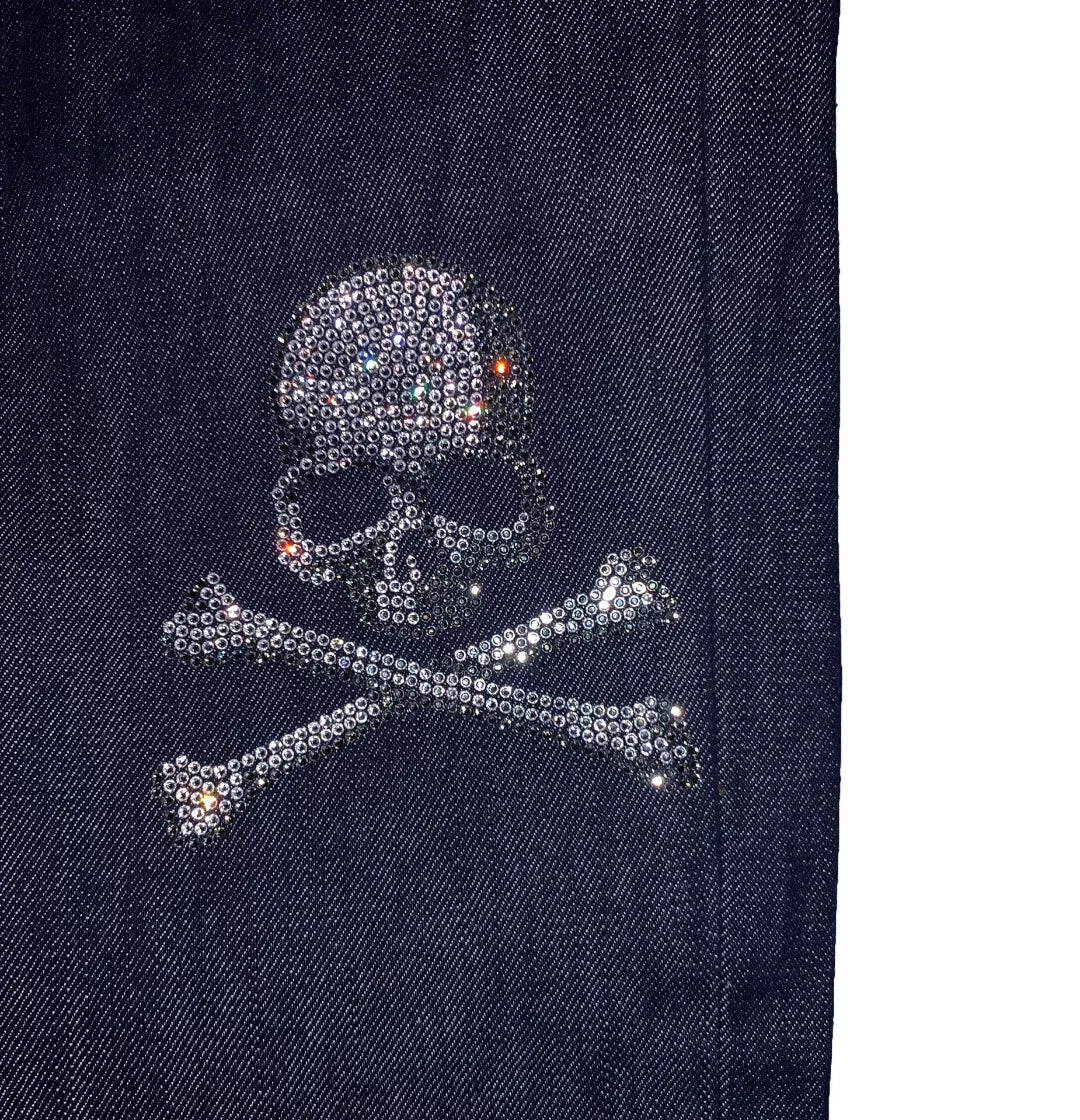 Mastermind Japan Rhinestone Mainline 14SS Gold Isetan On Jeans