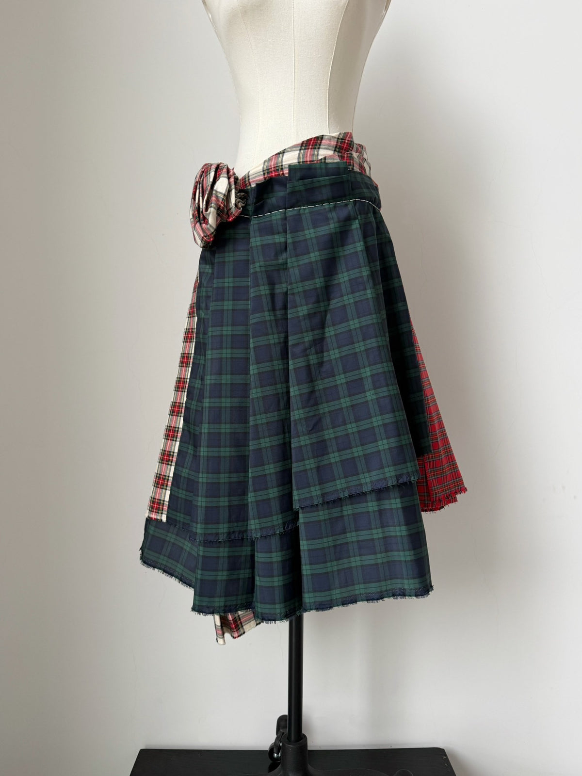Comme Des Garcons 2005 Midi Runway Plaid Skirt