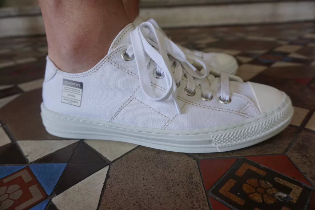 Maison Margiela White Stereotype Low-Top Canvas Sneakers