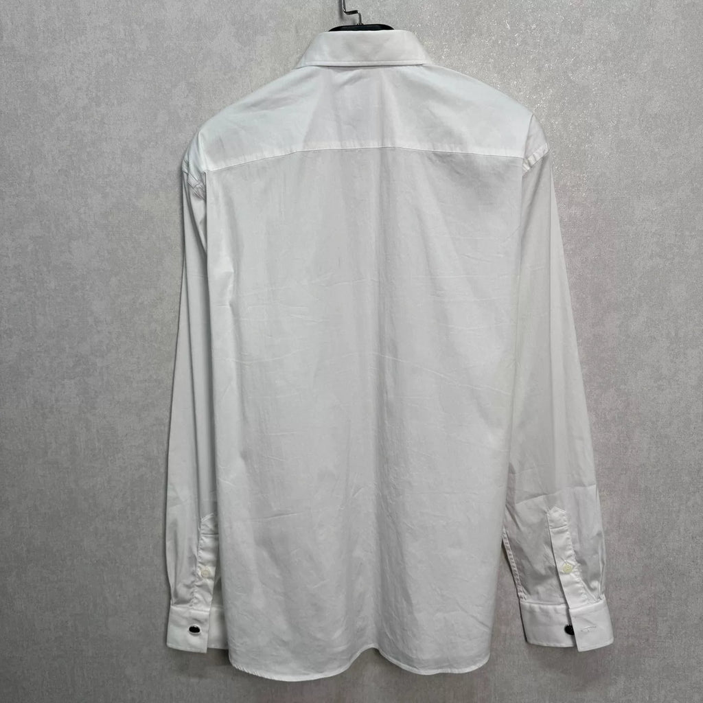Burberry Solid Button-Up Cotton Blend Long-Sleeve Shirt