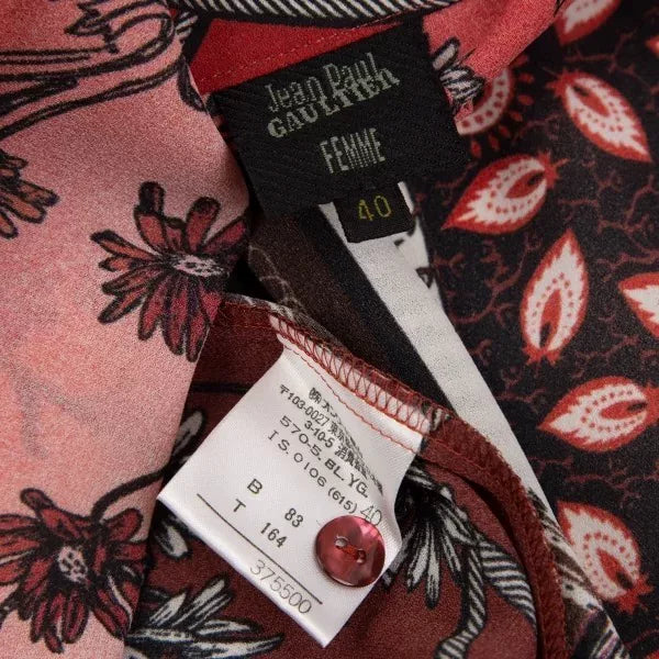 Jean Paul Gaultier Vintage Red Pattern Cardigan