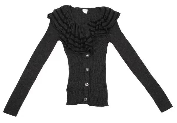 Jean Paul Gaultier Vintage Grey Striped Knit Sweater
