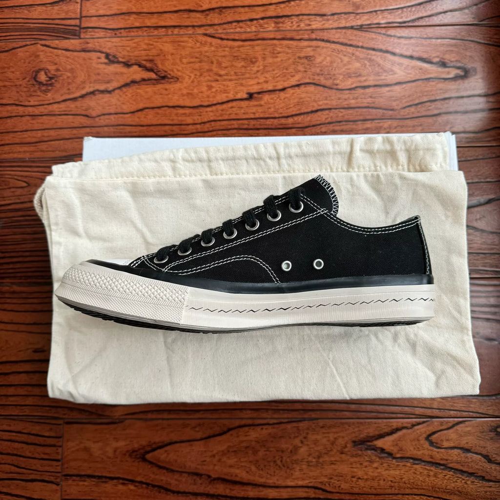 Visvim 25ss SKAGWAY LO CANVAS black thin-sole canvas shoes
