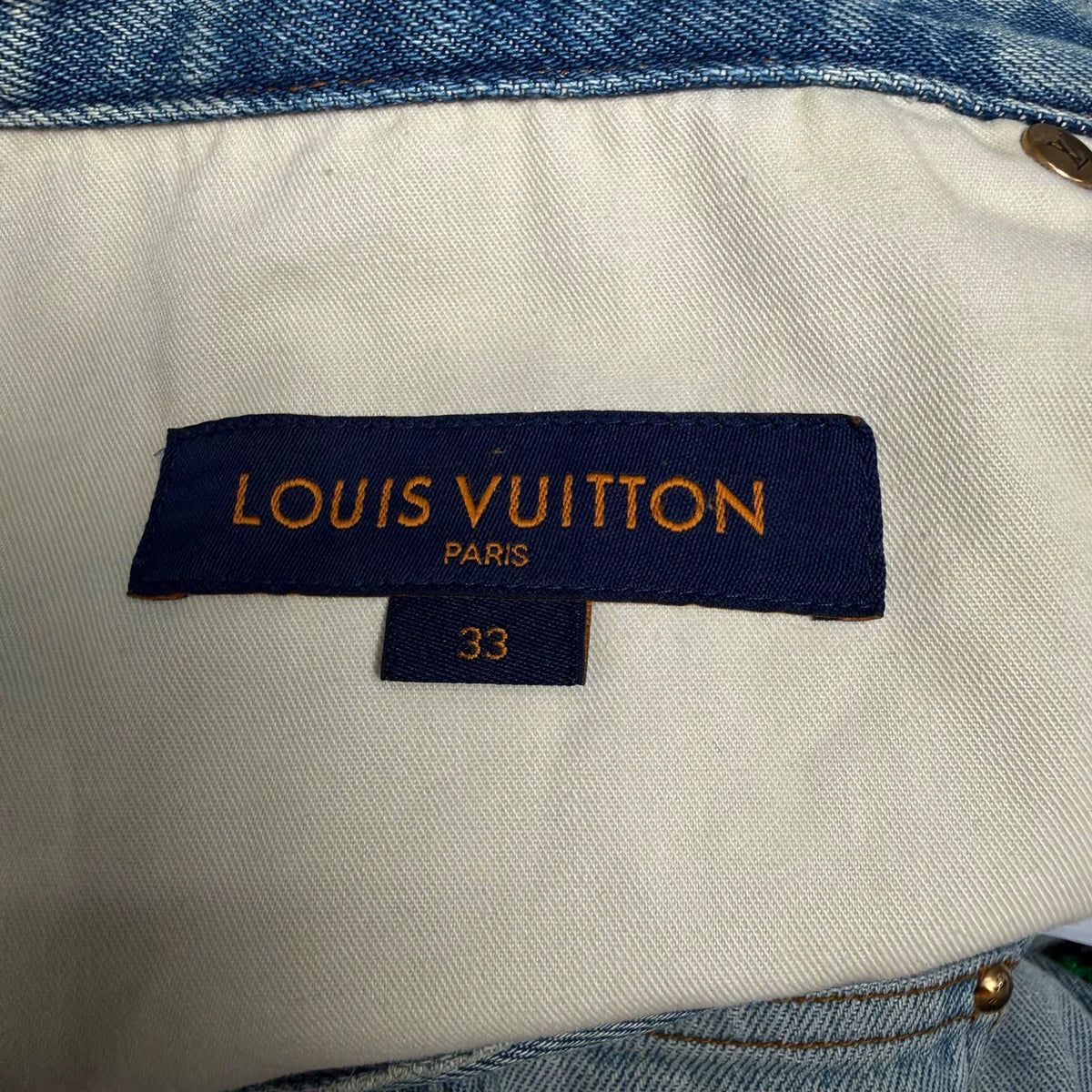 Louis Vuitton Flocked Denim Jeans