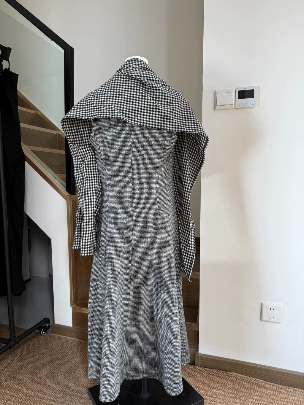Yohji Yamamoto AW22 Houndstooth Scarf