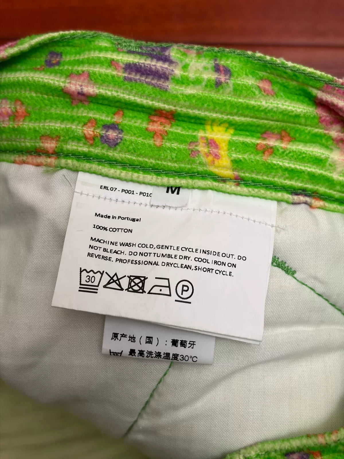 Erl Green Corduroy Work Pants