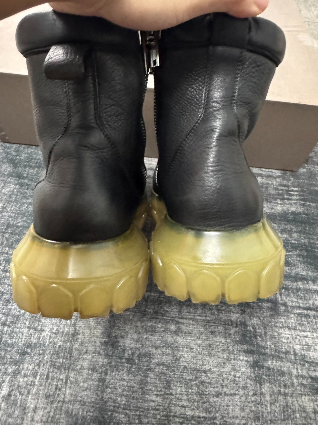 Rick Owens Transparent Octopus Sole Military Boots