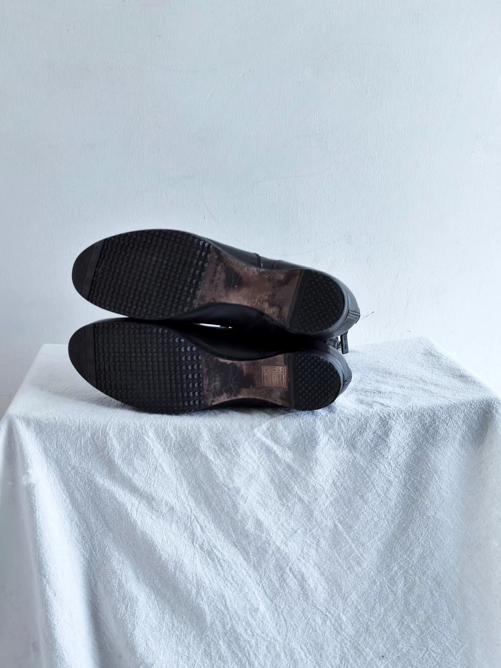 90s Yohji Yamamoto Strap Boots Y's Wrap-Strap Knight Mid-Calf Leather Boots