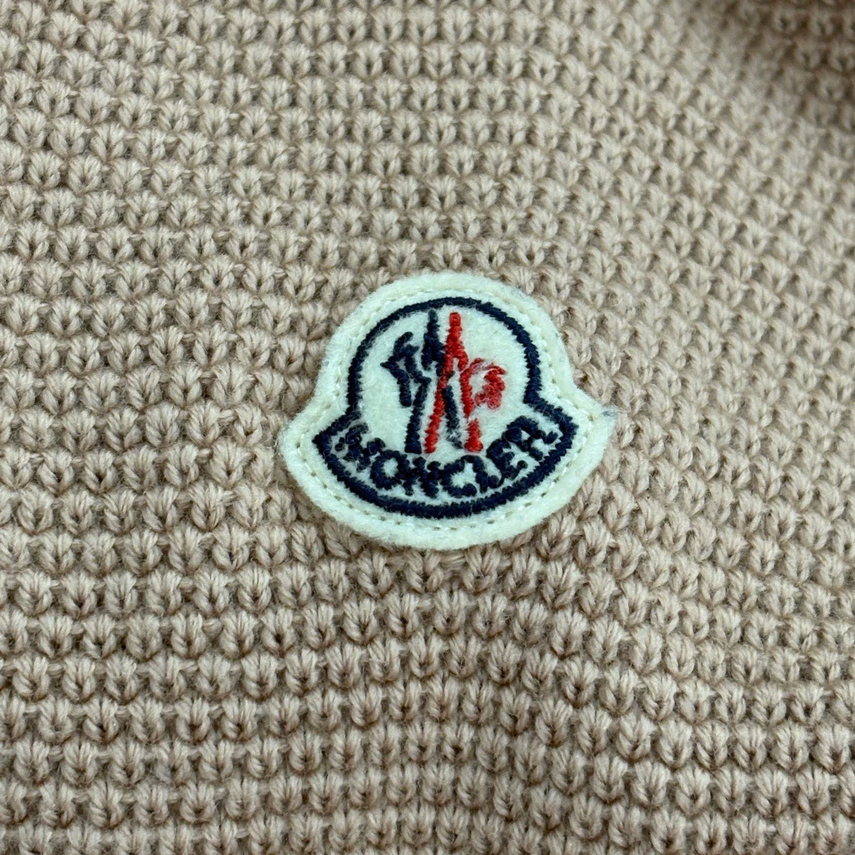 Moncler Pink Knit Wool-Panel Down Jacket