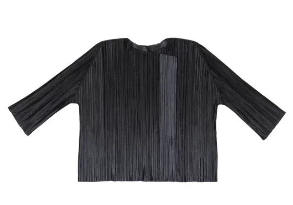 Issey Miyake Vintage Dark Pleated Cardigan