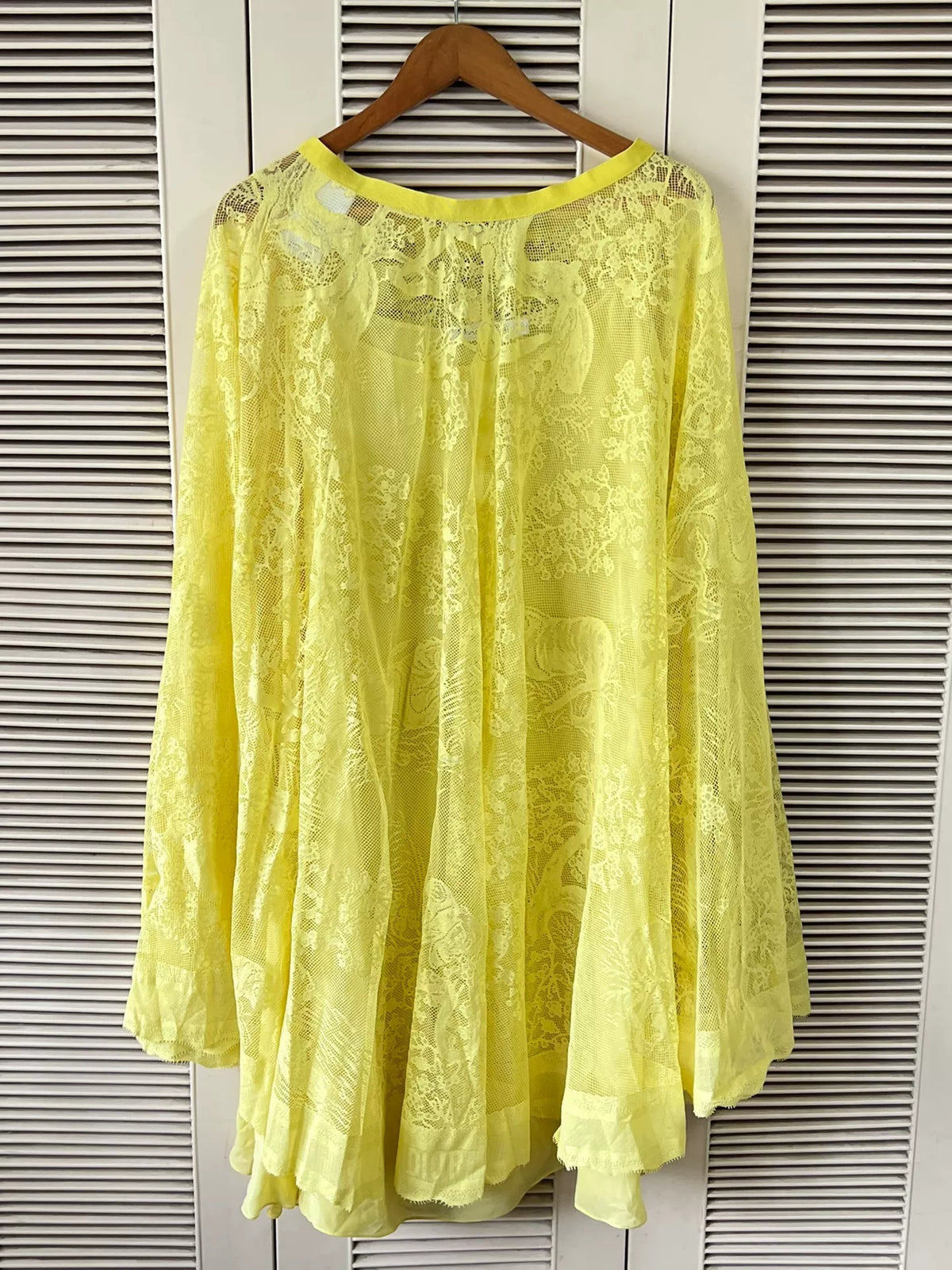 Dior Yellow Lace Top