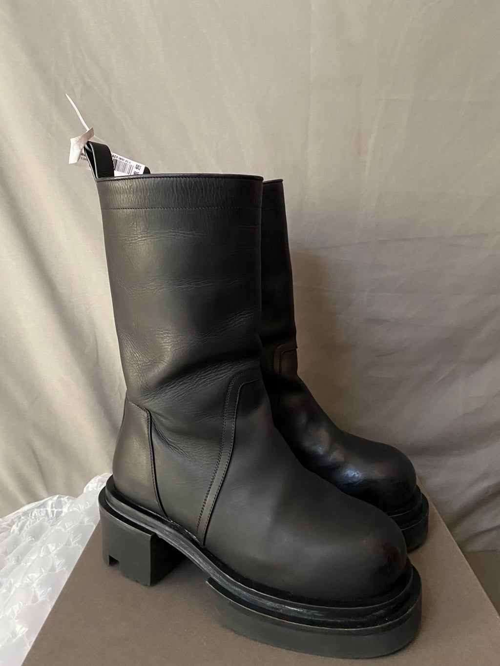 Rick Owens Ballast Bogun Black Chelsea Boots