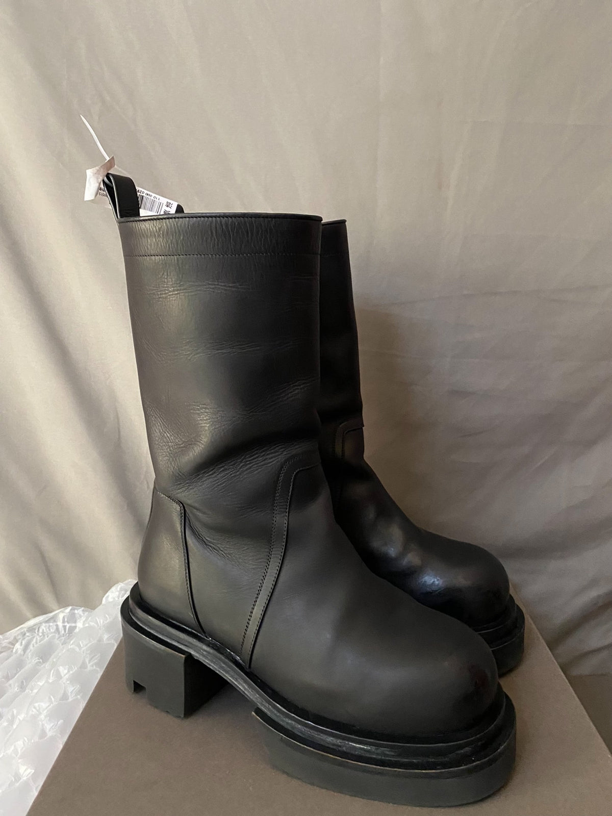 Rick Owens Ballast Bogun Black Chelsea Boots