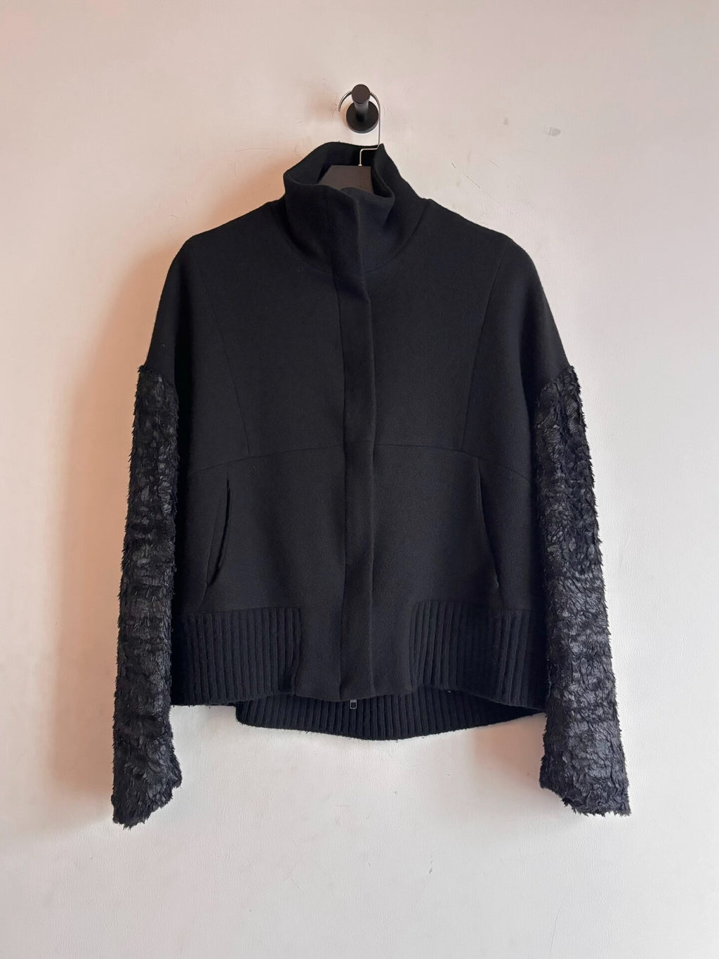 Ann Demeulemeester | Black Feather Short Jacket