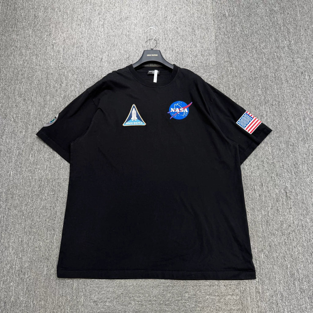 Balenciaga NASA Embroidered Short Sleeve Top
