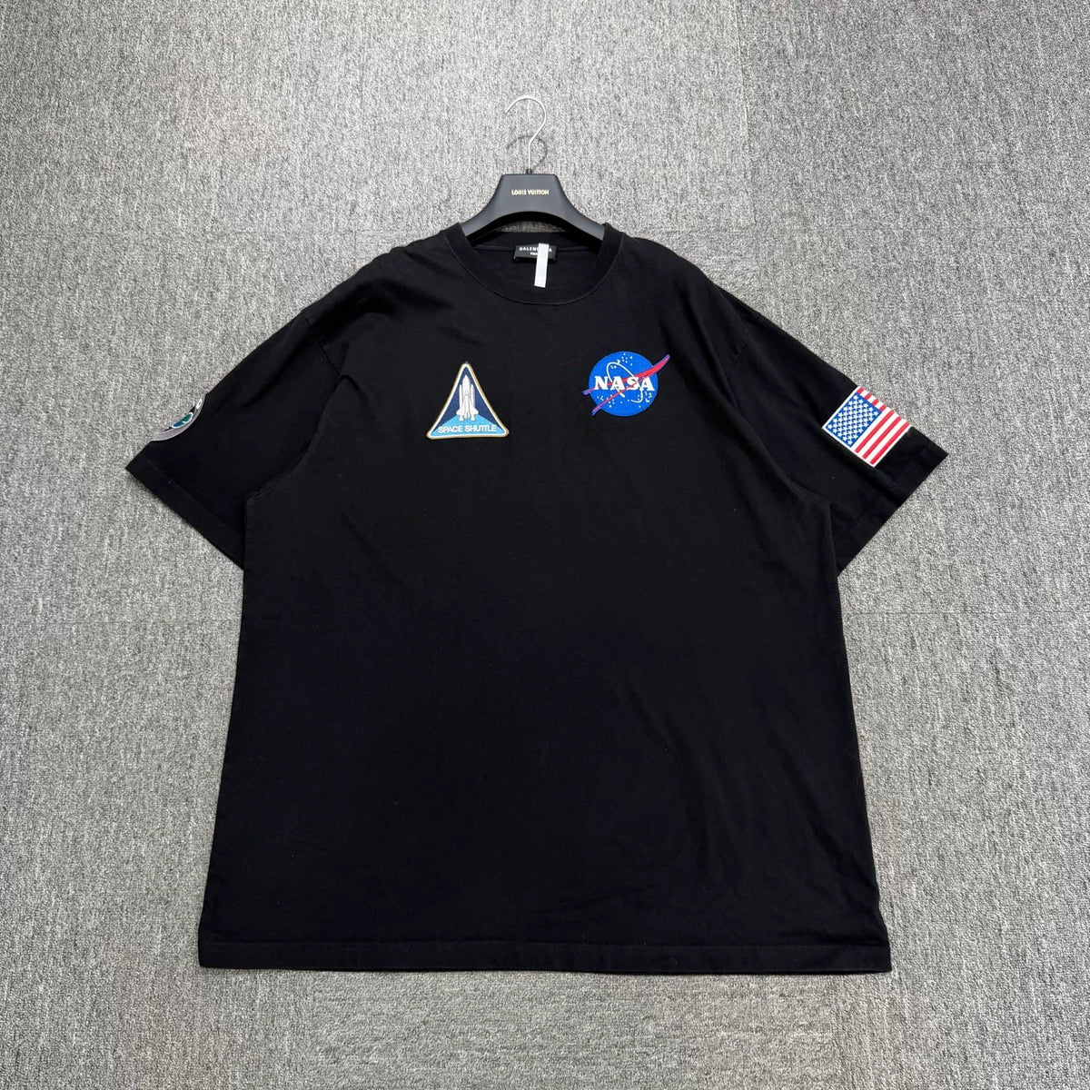 Balenciaga NASA Embroidered Short Sleeve Top