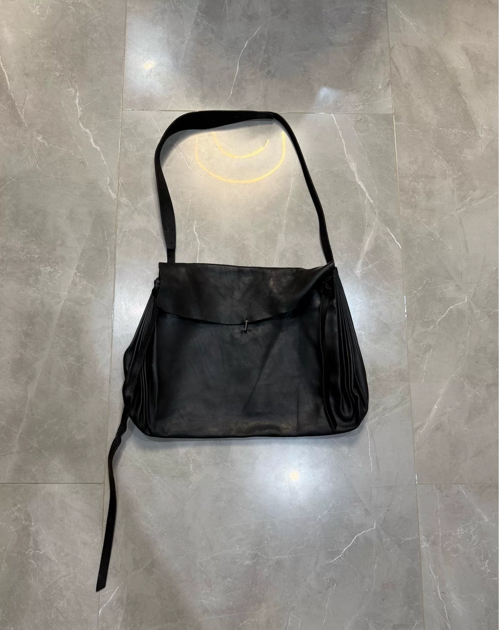 M.A+ SS06 Black Accordion Crossbody Bag